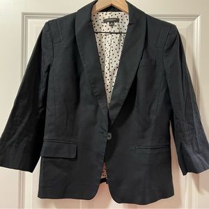 Ann Taylor 3/4 sleeve black blazer